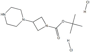 tert-Butyl 3-(piperazin-1-yl)azetidine-1-carboxylate dihydrochloride Structure