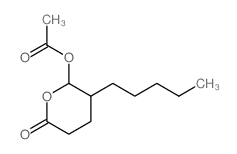 2H-Pyran-2-one,6-(acetyloxy)tetrahydro-5-pentyl-结构式