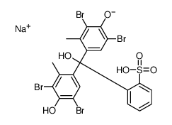 sodium o-[bis(3,5-dibromo-4-hydroxy-o-tolyl)hydroxymethyl]benzenesulphonate structure