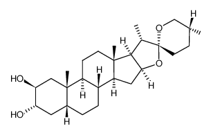 (25R)-5β-Spirostane-2β,3α-diol结构式