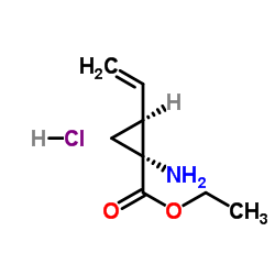 Cyclopropanecarboxylic acid, 1-amino-2-ethenyl-, ethyl ester, hydrochloride (1:1), (1R,2S)- picture