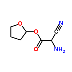 Acetic acid, aminocyano-, tetrahydro-2-furanyl ester (9CI) Structure