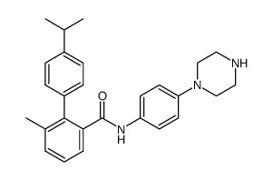 4'-isopropyl-6-methyl-biphenyl-2-carboxylic acid (4-piperazin-1-yl-phenyl)-amide结构式