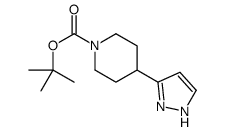 1-Piperidinecarboxylic acid, 4-(1H-pyrazol-3-yl)-, 1,1-dimethylethyl ester structure