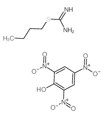 butylsulfanylmethanimidamide; 2,4,6-trinitrophenol structure