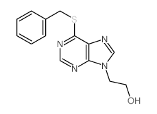 9H-Purine-9-ethanol,6-[(phenylmethyl)thio]-结构式