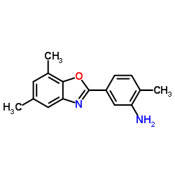 5-(5,7-DIMETHYL-BENZOOXAZOL-2-YL)-2-METHYL-PHENYLAMINE结构式