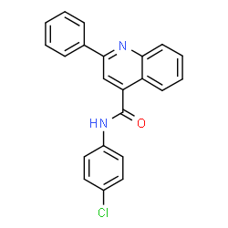 N-(4-chlorophenyl)-2-phenylquinoline-4-carboxamide structure