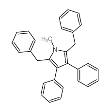 1H-Pyrrole,1-methyl-3,4-diphenyl-2,5-bis(phenylmethyl)-结构式