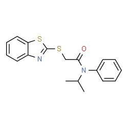 2-(benzo[d]thiazol-2-ylthio)-N-isopropyl-N-phenylacetamide结构式