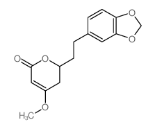 2-[2-(1,3-benzodioxol-5-yl)ethyl]-4-methoxy-2,3-dihydropyran-6-one Structure