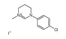 1-(4-chlorophenyl)-3-methyl-5,6-dihydro-4H-pyrimidin-3-ium,iodide结构式