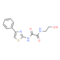 ethanediamide, N-(2-hydroxyethyl)-N'-(4-phenyl-2-thiazolyl Structure