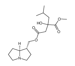 (2R)-2-Hydroxy-2-isobutylbutanedioic acid 1-methyl 4-[(1R,7aα)-hexahydro-1H-pyrrolizin-1-yl]methyl ester结构式