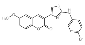 3-[2-(4-bromoanilino)-1,3-thiazol-4-yl]-6-methoxychromen-2-one结构式