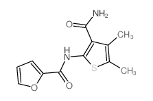 N-(3-carbamoyl-4,5-dimethylthiophen-2-yl)furan-2-carboxamide结构式