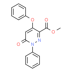 Methyl 6-oxo-4-phenoxy-1-phenyl-1,6-dihydro-3-pyridazinecarboxylate结构式