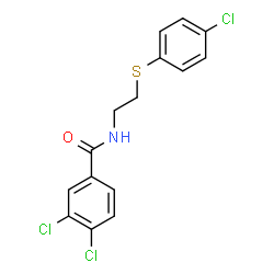 3,4-DICHLORO-N-(2-[(4-CHLOROPHENYL)SULFANYL]ETHYL)BENZENECARBOXAMIDE结构式