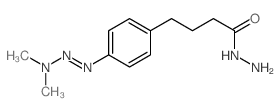 Butyric acid, 4-[p-(3,3-dimethyl-1-triazeno)phenyl]-, hydrazide structure