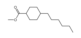 methyl ester of 4-n-hexylcyclohexanecarboxylic acid Structure