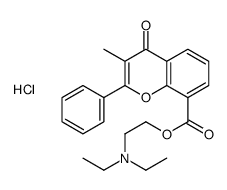 diethyl-[2-(3-methyl-4-oxo-2-phenylchromene-8-carbonyl)oxyethyl]azanium,chloride Structure