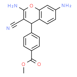 Methyl 4-(2,7-diamino-3-cyano-4H-chromen-4-yl)benzoate结构式