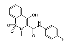 N-(4-Fluorophenyl)-4-hydroxy-2-methyl-2H-1,2-benzothiazine-3-carb oxamide 1,1-dioxide结构式