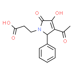 3-(3-ACETYL-4-HYDROXY-5-OXO-2-PHENYL-2,5-DIHYDRO-PYRROL-1-YL)-PROPIONIC ACID Structure