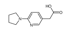2-(6-(pyrrolidin-1-yl)pyridin-3-yl)acetic acid Structure