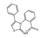 3-(2-nitro-phenyl)-4-phenyl-3H-thiazol-2-ylideneamine结构式