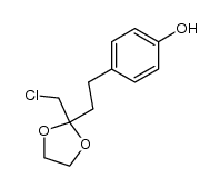 4-(2-(2-(chloromethyl)-1,3-dioxolan-2-yl)ethyl)phenol结构式
