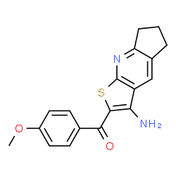 (3-Amino-6,7-dihydro-5H-cyclopenta[b]thieno[3,2-e]pyridin-2-yl)(4-methoxyphenyl)methanone Structure