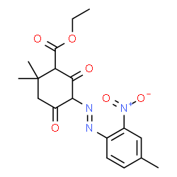 ethyl 6,6-dimethyl-3-[(4-methyl-2-nitrophenyl)azo]-2,4-dioxocyclohexanecarboxylate picture