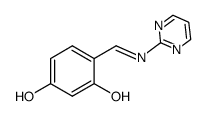 1,3-Benzenediol, 4-[(2-pyrimidinylimino)methyl]- (9CI) structure