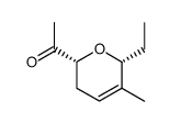 Ethanone, 1-[(2R,6R)-6-ethyl-3,6-dihydro-5-methyl-2H-pyran-2-yl]- (9CI)结构式