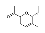 Ethanone, 1-[(2R,6R)-6-ethyl-3,6-dihydro-5-methyl-2H-pyran-2-yl]- (9CI) structure