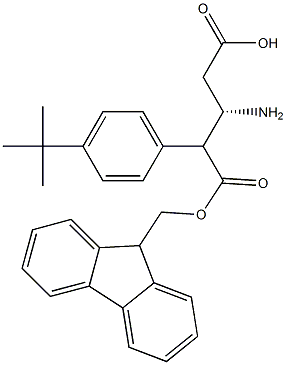 Fmoc-(S)-3-Amino-4-(4-tert-butylphenyl)-butyric acid结构式