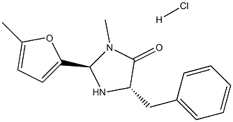 (2R,5S)-5-Benzyl-3-methyl-2-(5-methylfuran-2-yl)imidazolidin-4-one Hydrochloride Structure