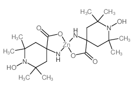 4-Piperidinecarboxylic acid, 4-amino-1-hydroxy-2,2,6, 6-tetramethyl-, zinc complex结构式