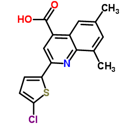 2-(5-Chloro-2-thienyl)-6,8-dimethyl-4-quinolinecarboxylic acid结构式