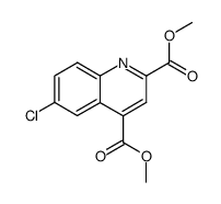 二甲基 6-氯喹啉-2,4-二甲酸基酯结构式
