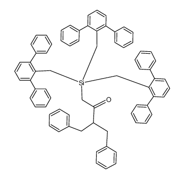 3-benzyl-4-phenyl-1-(tris([1,1':3',1''-terphenyl]-2'-ylmethyl)silyl)butan-2-one Structure