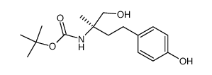 [(R)-1-hydroxymethyl-3-(4-hydroxy-phenyl)-1-methyl-propyl]-carbamic acid tert-butyl ester Structure