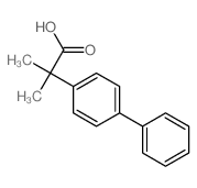 2-([1,1'-biphenyl]-4-yl)-2-methylpropanoic acid structure