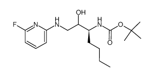 {(S)-1-[2-(6-Fluoro-pyridin-2-ylamino)-1-hydroxy-ethyl]-pentyl}-carbamic acid tert-butyl ester Structure