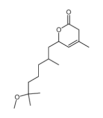 6-(6-methoxy-2,6-dimethylheptyl)-4-methyl-3,6-dihydro-2H-pyran-2-one结构式