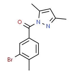 (3-Bromo-4-methylphenyl)(3,5-dimethyl-1H-pyrazol-1-yl)methanone结构式