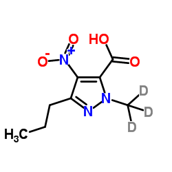 1-(2H3)Methyl-4-nitro-3-propyl-1H-pyrazole-5-carboxylic acid结构式
