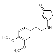 3-[2-(3,4-dimethoxyphenyl)ethylamino]cyclopent-2-en-1-one结构式