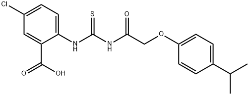 5-chloro-2-[[[[[4-(1-methylethyl)phenoxy]acetyl]amino]thioxomethyl]amino]-benzoic acid picture
